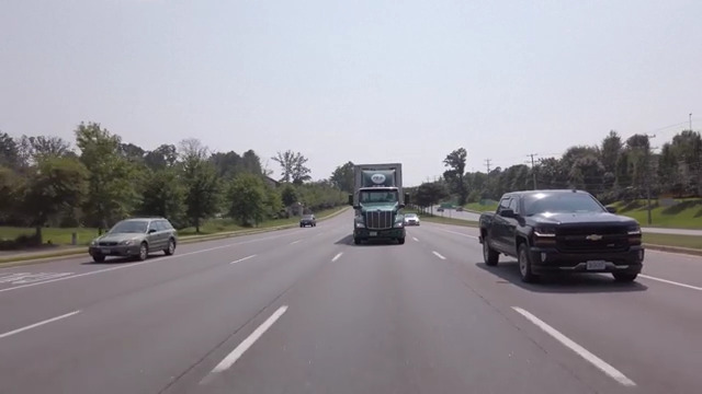Large trucks on the road